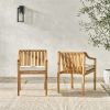 Modern 2-Piece Solid Acacia Wood Dining Chairs – Natural