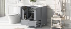 30" Premium Bathroom Vanity Set with Ceramic Sink and Ample Storage Space - Ideal for Small Bathrooms
