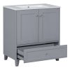 30" Premium Bathroom Vanity Set with Ceramic Sink and Ample Storage Space - Ideal for Small Bathrooms