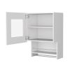 Nolan White Spice and Towel Rack Kitchen Wall Cabinet