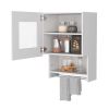 Nolan White Spice and Towel Rack Kitchen Wall Cabinet
