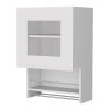 Nolan White Spice and Towel Rack Kitchen Wall Cabinet