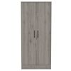 Ambery 180 Armoire, Two Shelves, Double Door, Metal Rod, One Drawer -Light Gray