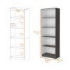 Zachary Matt Gray and White 5-Shelf Bookcase