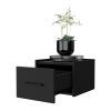 Mitchell Black Wall-Mounted Floating Nightstand