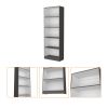 Zachary Matt Gray and White 5-Shelf Bookcase