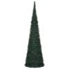 Pop-up String Artificial Pre-lit Christmas Tree Green 5 ft