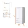 Wyatt White 2-Drawer Armoire