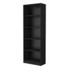 Zachary Black 5-Shelf Bookcase