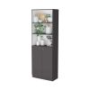Zachary Matt Gray and White 2-Door Bookcase