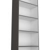 Zachary Matt Gray and White 5-Shelf Bookcase