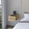 Mitchell Macadamia Wall-Mounted Floating Nightstand