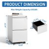 2 Drawer Metal Mobile File Cabinet, Rolling File Cabinet with Lock for Hanging Legal/Letter/A4 Size,Fully Assembled Except Wheels