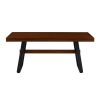 Modern Industrial Metal and Wood Large Dining Table – Dark Walnut