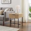 Modern Fluted-Door Minimalist Side Table – Coastal Oak