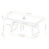 Modern Industrial Metal and Wood Large Dining Table – Dark Walnut