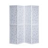 Giyano 4 Panel Screen Room Divider, White