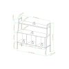 Modern Industrial Metal and Wood 3-Cubby Storage Console – English Oak