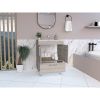 Velloc Single Bathroom Vanity, Double Door Cabinet, One Drawer -Light Gray