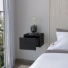 Mitchell Black Wall-Mounted Floating Nightstand