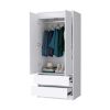 Wyatt White 2-Drawer Armoire