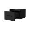Mitchell Black Wall-Mounted Floating Nightstand
