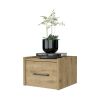 Mitchell Macadamia Wall-Mounted Floating Nightstand
