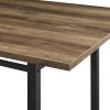 Modern Industrial Metal and Wood 10015-Inch Rectangle Dining Table – Rustic Oak
