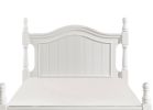 Classic White Finish 1pc Twin Size Poster Bed Wooden Traditional Bedroom Furniture Unique Style Headboard Footboard