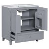 30" Premium Bathroom Vanity Set with Ceramic Sink and Ample Storage Space - Ideal for Small Bathrooms
