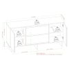 63" Scandi Sideboard with Beveled Drawers, Black