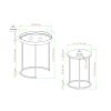 Contemporary Gold-Metal Nesting Side Tables – Dark Walnut / Pale Gold