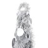 Pop-up Artificial Christmas Tree Silver 4 ft PET