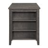 Modern Gray 1pc Counter Height Table with Built-in Shelves Wooden Multifunctional Kitchen Dining Room Furniture