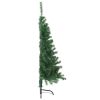 Artificial Half Christmas Tree with Stand Green 5 ft PVC