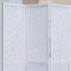 Giyano 4 Panel Screen Room Divider, White