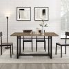 Modern Industrial Metal and Wood 10015-Inch Rectangle Dining Table – Rustic Oak