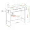 Modern Minimalist Metal and Wood 1-Drawer Entry Table – Coastal Oak