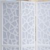 Giyano 4 Panel Screen Room Divider, White