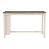 Modern Antique White and Rosy Brown 1pc Counter Height Table with Built-in Shelves Wooden Multifunctional Kitchen Dining Room Furniture