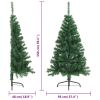Artificial Half Christmas Tree with Stand Green 5 ft PVC